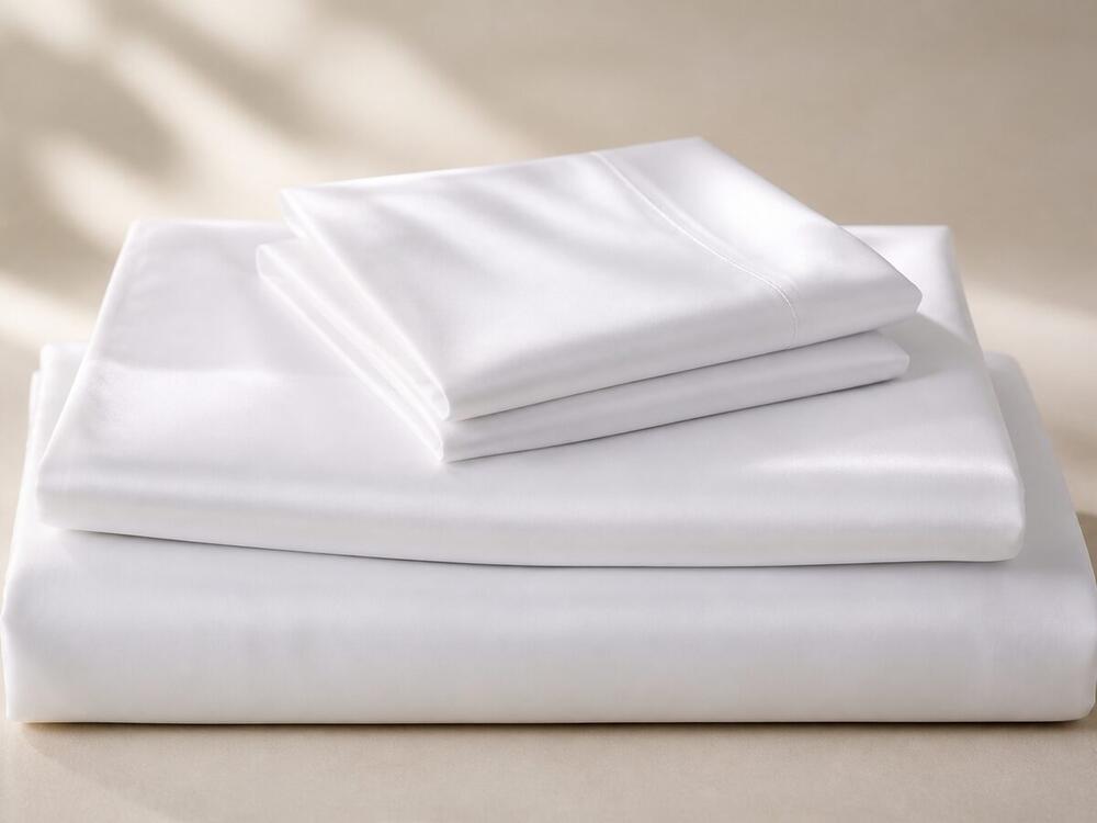Pościel hotelowa o splocie satynowym